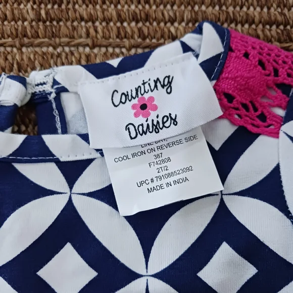 NWOT Girls Counting Daisies Owl Dress Size 2T - Picture 3 of 3